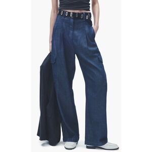 Rag & Bone Featherweight Cassidy Cargo Jeans Wide Leg Size 26 Urban Utility